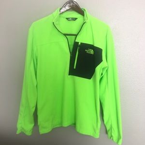 Men’s M The North Face NF Bright green half zip